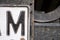 Details of an old licence plate