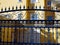 Details of ornate wrought iron elements metal gate Spain