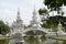 DETAILS OUTSIDE THE WHITE TEMPLE THAILAND