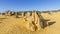 Details of the Pinnacles Desert with the rocks sculpted by the wind and rain, Western Australia