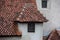 Details of red tiled roofs of medieval Brasov town in Transylvania, Romania. Europe