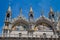 Details of roof tops of St Mark\\\'s Basilica, or the Basilica di San Marco in Italian