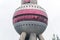 Details of the Shanghai  Oriental Pearl Radio & Television Tower at the bund, Shanghai, China
