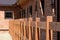 Details of stables, fencing . Outdoor manege