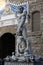 Details on Statue of Hercules and Caco of Baccio Bandinelli, Piazza della Signoria in Florence, Italy.