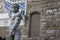 Details on Statue on Piazza della Signoria in Florence, Italy.