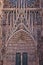 Details of stone figures on the facade of Strasbourg Cathedral