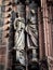 Details of the Strasbourg Cathedral. Architectural and sculptural elements of the facade and tower