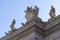 Details of the Vatican saint Peter Basilica statues in Rome Italy