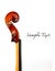 Details of violin head isolated