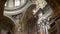 Details of the walls and dome of basilica santa maria maggiore, rome