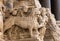 Details of the west portal Saint Trophime Cathedral in Arles, France. Bouches-du-Rhone