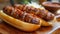 Details wiht the Argentinian choripan dish. AI generated