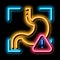 detection of stomach problems scan neon glow icon illustration