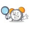 Detective alarm clock character cartoon