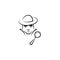 detective avatar sketch style illustration. Element of professions for mobile concept and web apps illustration. Illustration for