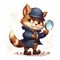 detective cat cartoon character