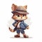 detective cat cartoon character