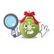 Detective christmas ball green isolated the cortoon