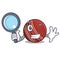 Detective cricket ball isolated in the cartoon