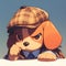 Detective Dog\\\'s Pensive Moment