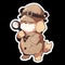 A detective dog who solves crimes, AI Generated, Sticker ver.21