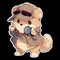 A detective dog who solves crimes, AI Generated, Sticker ver.5