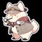 A detective dog who solves crimes, AI Generated, Sticker ver.8