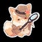 A detective dog who solves crimes, AI Generated, Sticker ver.9