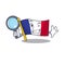 Detective flag france isolated with the mascot