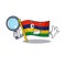 Detective flag mauritius hoisted above cartoon pole