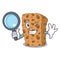 Detective granola bar character cartoon