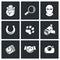 Detective icon set