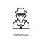 Detective icon. Trendy modern flat linear vector Detective icon