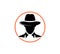 detective investigation service vector icon logo design