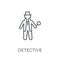 Detective linear icon. Modern outline Detective logo concept on