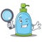 Detective liquid soap character cartoon