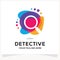 Detective Magnifier Logo Design Template Inspiration