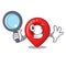 Detective navigation pin location map character cartoon