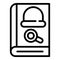 Detective novel icon, outline style