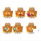 Detective orange binder clip cute cartoon character holding magnifying glass