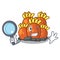 Detective orange coral reef isolated with mascot