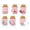 Detective pink sticky note cute cartoon character holding magnifying glass