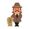 Detective private eye mascot character design illustration template