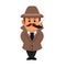 Detective private eye mascot character design illustration template