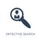 detective search icon in trendy design style. detective search icon isolated on white background. detective search vector icon