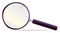 Detective Style Magnifying Glass Over A White Background