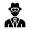 Detective Wearing mask Vector Icon which can easily modify or edit