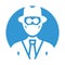 Detective Wearing mask Vector Icon which can easily modify or edit