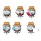 Detective white lolipop wrapped cute cartoon character holding magnifying glass